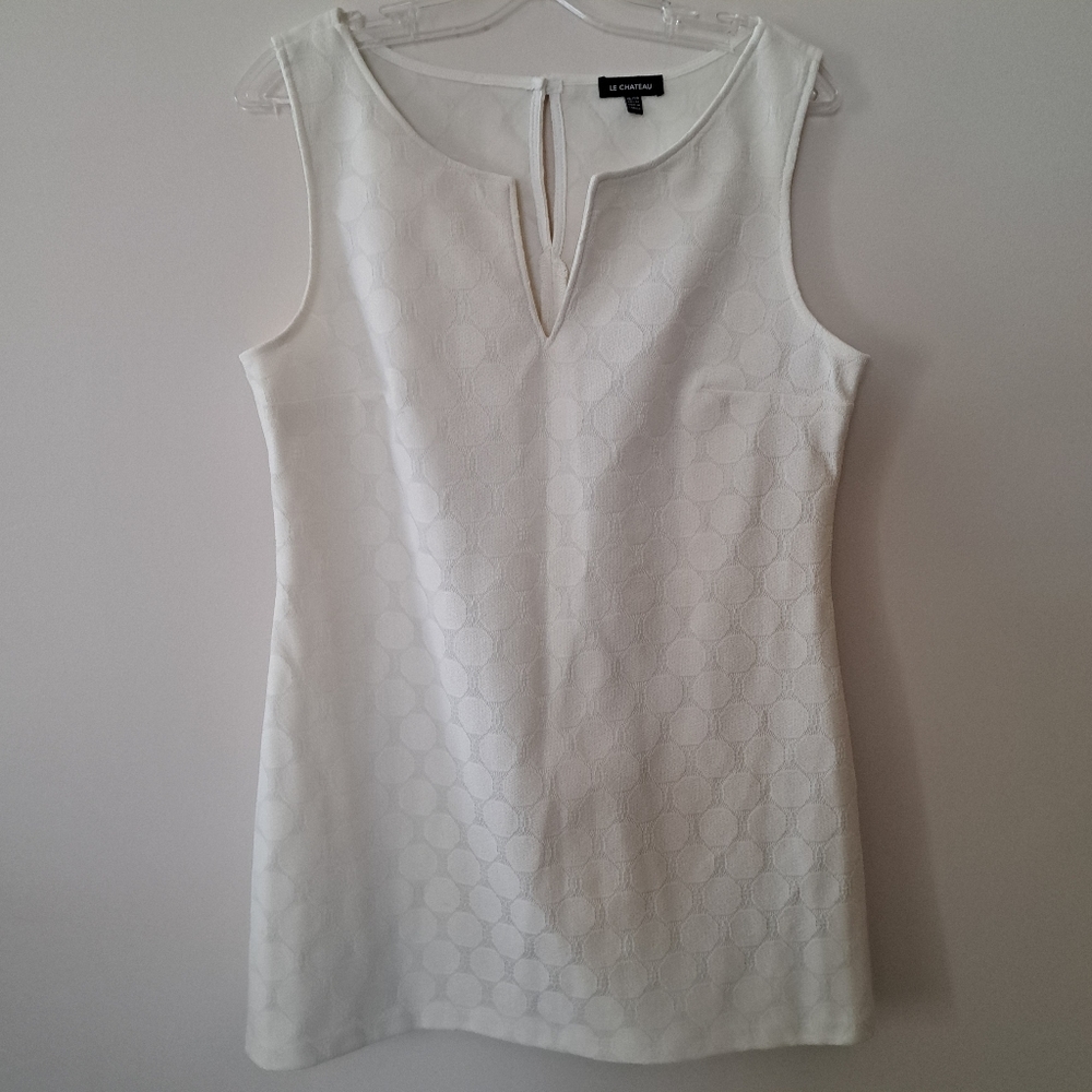 Le Chateau, white A-Line sleeveles mini-dress/Tunic